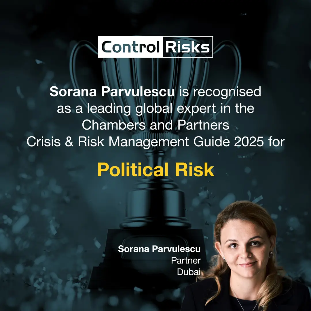 Sorana Parvulescu recognised as leading expert in political risk